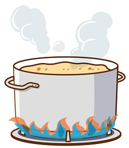 Pot Soup On Hot Stove