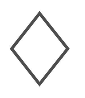 Rhombus shape icon