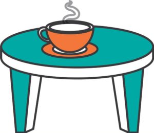 round little table with coffee