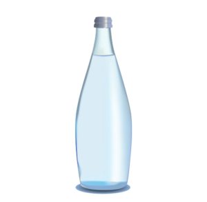 Glass bottle of water