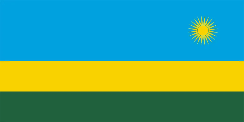 African Flags Rwanda