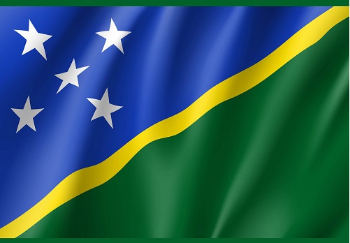 Waving flag of Solomon islands