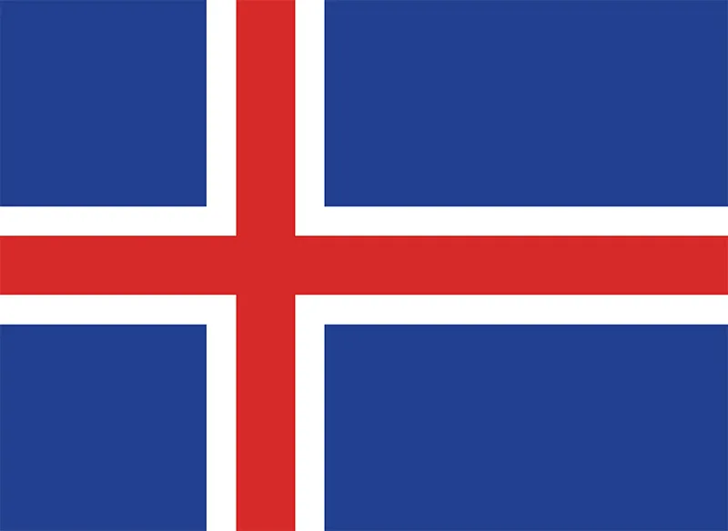 European Flags Iceland