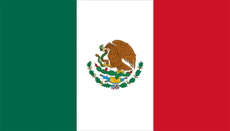 Central American Flags Mexico