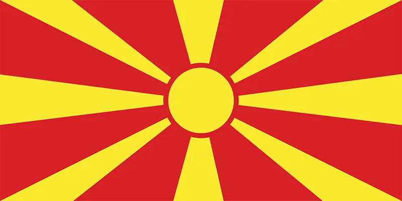 European Flags North Macedonia