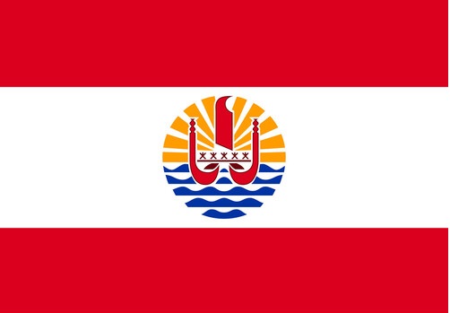 Flag French polynesia flat style
