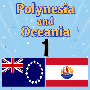 Polynesia and Oceania Countries Flag 1