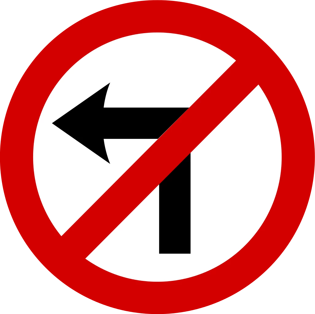 No left turn 07