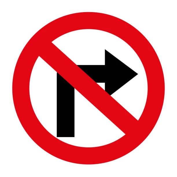 No right turn 10
