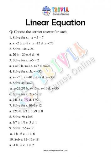 Linear-Equation-Quiz-Worksheets-Activity-01