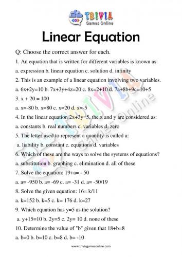 Linear-Equation-Quiz-Worksheets-Activity-03
